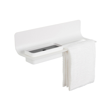 Porta asciugamani - Porta accessori Curvà in alluminio bianco L.46 cm