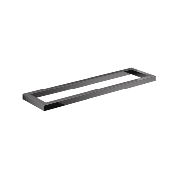 Porta asciugamani/Porta accessori Grela in acciaio nickel nero L.40 cm
