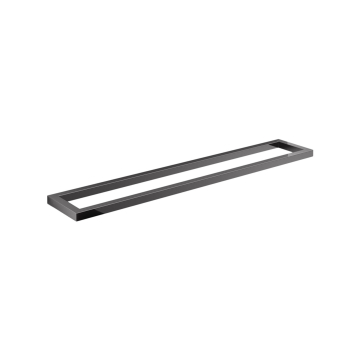 Porta asciugamani/Porta accessori Grela in acciaio nickel nero L.60 cm