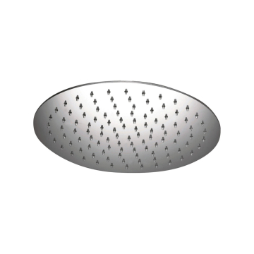 Soffione doccia tondo piatto Supioni 30cm snodo ½ in acciaio lucido