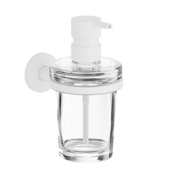 Dispenser sapone a parete One bianco opaco/vetro trasparente 250 ml