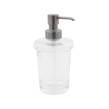 Dispenser sapone Gealuna con contenitore in vetro trasparente 250 ml