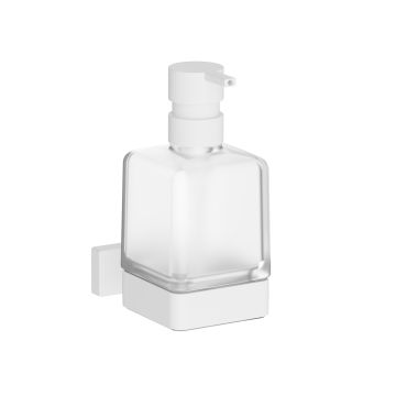 Dispenser sapone a parete Lea bianco opaco/vetro satinato 250 ml
