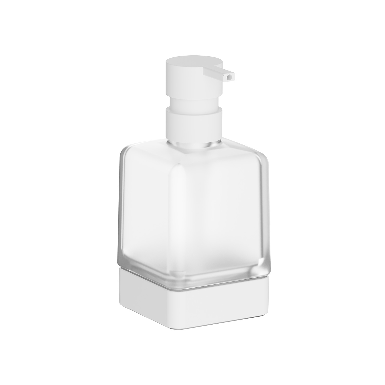 Dispenser sapone da appoggio Lea bianco opaco/vetro satinato 250 ml