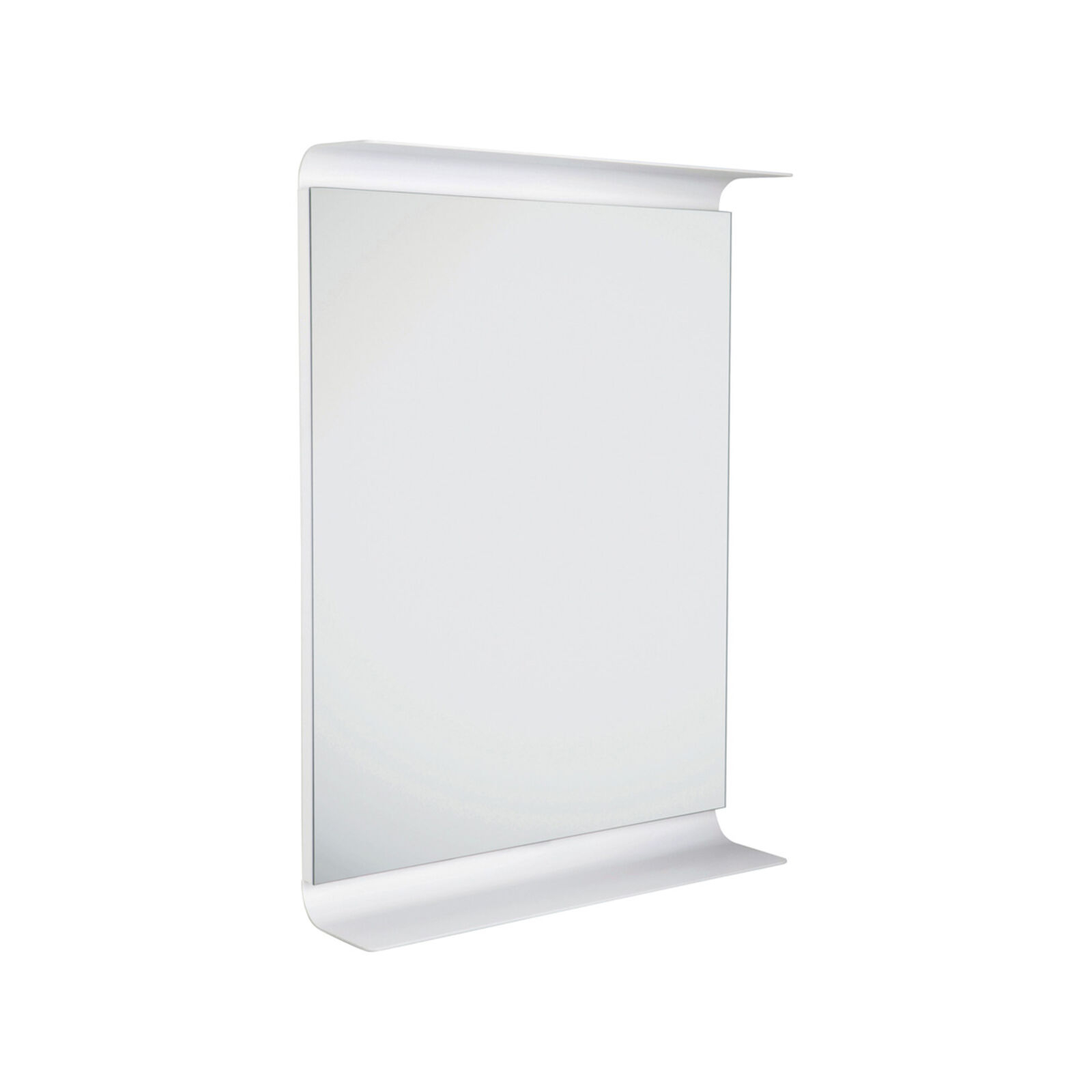 Specchio con luce LED 3000k e mensola Speci in alluminio bianco