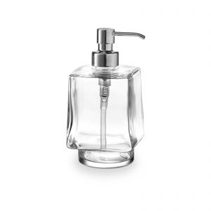 Dispenser sapone Divo, Logic cromo lucido/vetro trasparente 250 ml