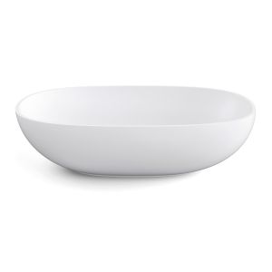 Lavabo ovale da appoggio Acquaio in ceramica 60x38,4 cm bianco opaco