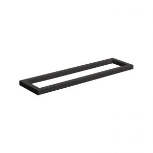 Porta asciugamani - Porta accessori Grela in acciaio nero goffrato L.40 cm