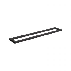 Porta asciugamani - Porta accessori Grela in acciaio nero goffrato L.60 cm