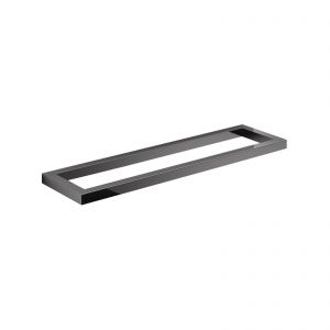 Porta asciugamani - Porta accessori Grela in acciaio nickel nero L.40 cm