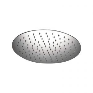 Soffione doccia tondo piatto 20 cm con snodo ½ Supioni in acciaio lucido