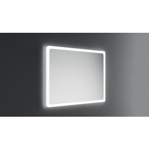 Specchio rettangolare con luce LED perimetrale 4000K Portole by Inda 80x64 cm